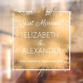 Gewoon getrouwd. Gold Faux-Folie Raamsticker (Vel 2)