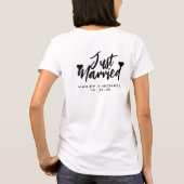 Gewoon getrouwd hart bruiloft Pas getrouwd paar T-shirt (Achterkant)