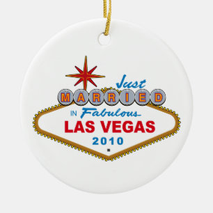 Gewoon getrouwd in Fabulous Las Vegas 2010 Keramisch Ornament