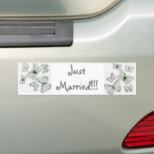 Gewoon getrouwd met bumpersticker. bumpersticker (Op auto)