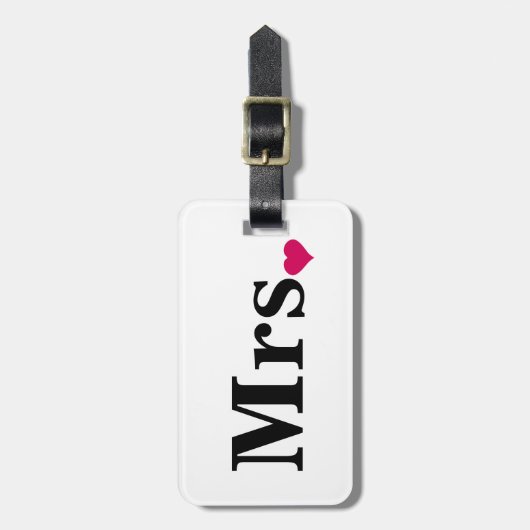 Gewoon getrouwd met Mr en Mrs bagagelabel voor haa (Voorkant verticaal)