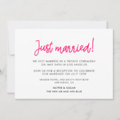 Gewoon getrouwd Modern kalligrafie aankondiging (Voorkant)