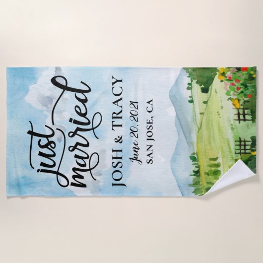 Gewoon getrouwd, Mr en Mrs., Pas getrouwd, Honeymo Strandlaken (Voorkant)