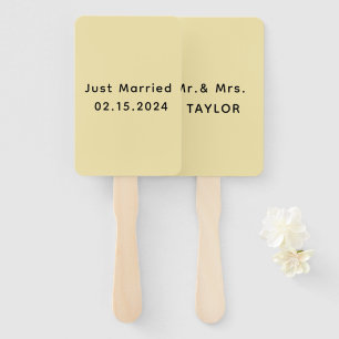 Gewoon getrouwd Mr. & Mrs.   Weddenschapsmonogram Handwaaier