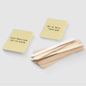 Gewoon getrouwd Mr. & Mrs. | Weddenschapsmonogram Handwaaier (Niet-gemonteerd)