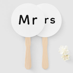 Gewoon getrouwd Mr. & Mrs. Weddenschapsmonogram Handwaaier