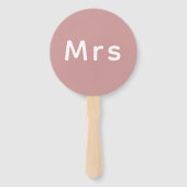 Gewoon getrouwd Mr. & Mrs. | Weddenschapsmonogram Handwaaier (Achterkant)