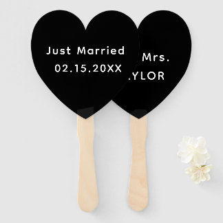 Gewoon getrouwd Mr. & Mrs. | Weddenschapsmonogram Handwaaier