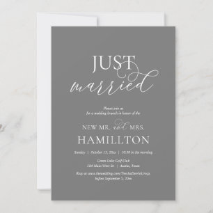 Gewoon getrouwd, na bruiloft Brunch Elopement Kaart