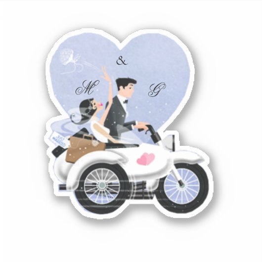 Gewoon getrouwd paar sticker (Voorkant)