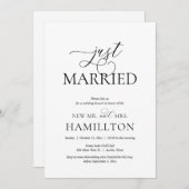 Gewoon getrouwd, postbruiloft Brunch Elopement Inv Kaart (Voorkant / Achterkant)