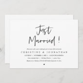 Gewoon getrouwd, postbruiloft brunch uitnodiging (Voorkant / Achterkant)