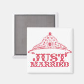 Gewoon getrouwd prinses Bride Tiara Weddings Magneet (Voorkant / Achterkant)