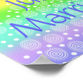 Gewoon getrouwd. Rainbow Wedding Car Sign Poster (Hoek)