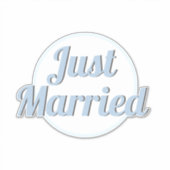 Gewoon getrouwd Retro Chic Stijlvolle Uitsnede Gev Sticker (Voorkant)