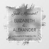 Gewoon getrouwd. Silver Faux-Folie Raamsticker (Vel)