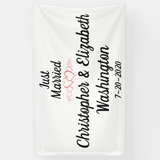 Gewoon getrouwd -  spandoek (Verticaal)