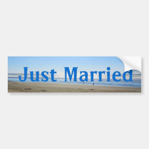 Gewoon getrouwd strand bumper sticker. bumpersticker