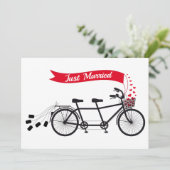 Gewoon getrouwd, trouwtandem fiets aankondiging (Staand voorkant)