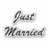 Gewoon getrouwde Passen getrouwd aangepaste script Sticker (Voorkant)