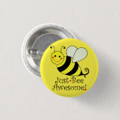 Gewoon Geweldige Gele Bumble Bee Ronde Button 3,2 Cm (Voorkant /achterkant)