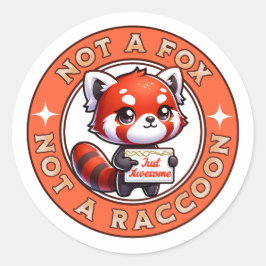 Gewoon Geweldige rode panda Ronde Sticker