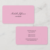 Gewoon gewoon klassiek roze visitekaartje (Voorkant / Achterkant)