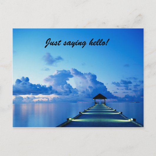 Gewoon gezegde hallo! briefkaart (Voorkant)