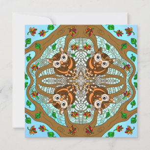 Gewoon Gezegde Hi, Owl Mandala Hand getekende Art Notitiekaartje