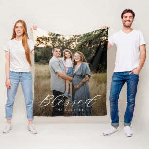 Gewoon gezegend gepersonaliseerde foto deken