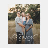 Gewoon gezegend gepersonaliseerde foto deken (Voorkant)