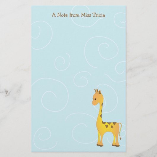Gewoon Giraffe Briefpapier (Voorkant)