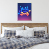 Gewoon glimlach canvas afdruk (Insitu (Slaapkamer))