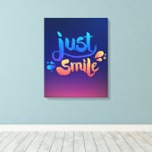 Gewoon glimlach canvas afdruk (Insitu (Houten vloer))