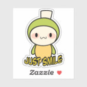 Gewoon glimlach sticker (Vel)