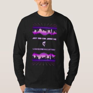 Gewoon God kan mij oordelen vaporwave esthetisch J T-shirt