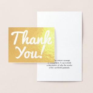 Gewoon Gold Foil: "Dank je!" Kaart