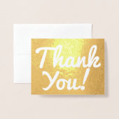 Gewoon Gold Foil: "Dank je!" Kaart (Voorkant met envelop)