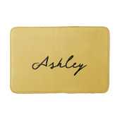 Gewoon goud script gepersonaliseerd badmat (Voorkant)