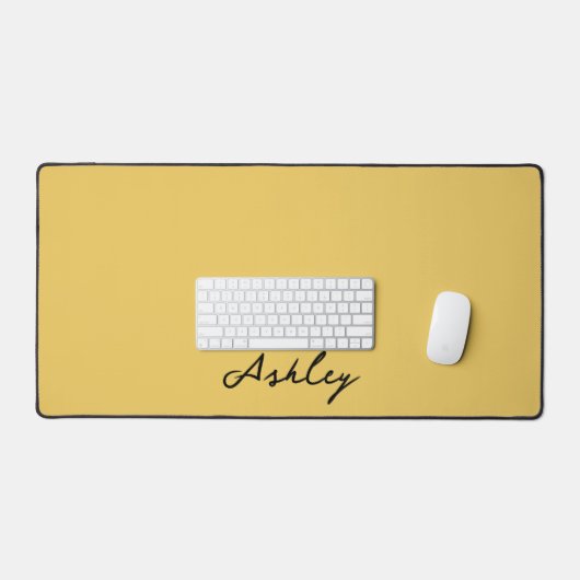 Gewoon goud script gepersonaliseerd bureaumat (Keyboard & Muis)