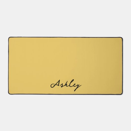Gewoon goud script gepersonaliseerd bureaumat (Voorkant)