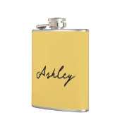 Gewoon goud script gepersonaliseerd heupfles (Links)