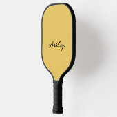Gewoon goud script gepersonaliseerd pickleball paddle (Links)