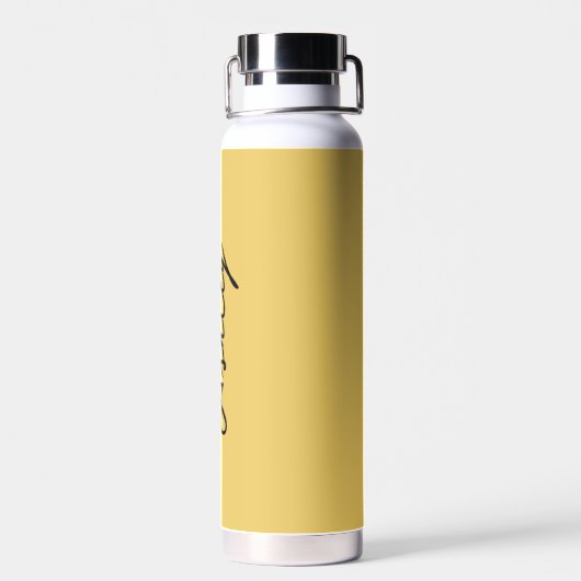 Gewoon goud script gepersonaliseerd waterfles (Achterkant)