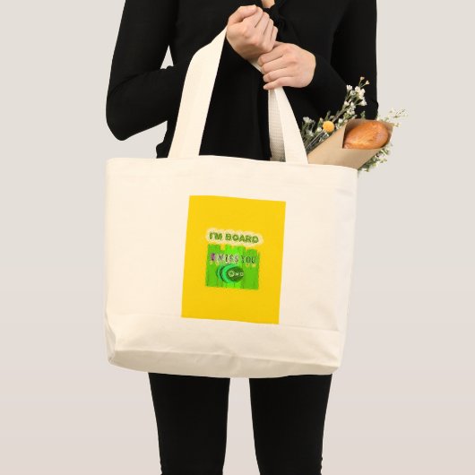 Gewoon grappig dat ik je mis... grote tote bag (Voorkant (product))