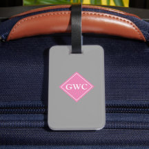 Gewoon grijs en roze aangepast monogram