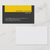 Gewoon grijs Geel Professioneel Visitekaartje (Voorkant / Achterkant)