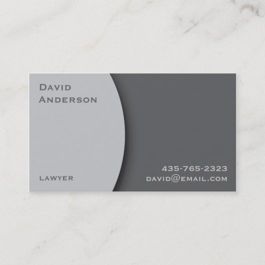 Gewoon grijs professioneel Visitekaartje (Voorkant)