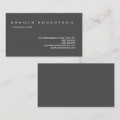 Gewoon grijs stijlvol Visitekaartje (Voorkant / Achterkant)