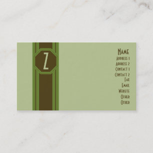 Gewoon groen en bruin Visitekaartje